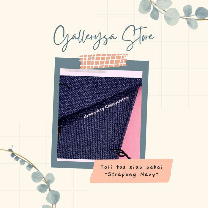 tali tas wanita pengganti fossil kekinian canvas handmade longstrap