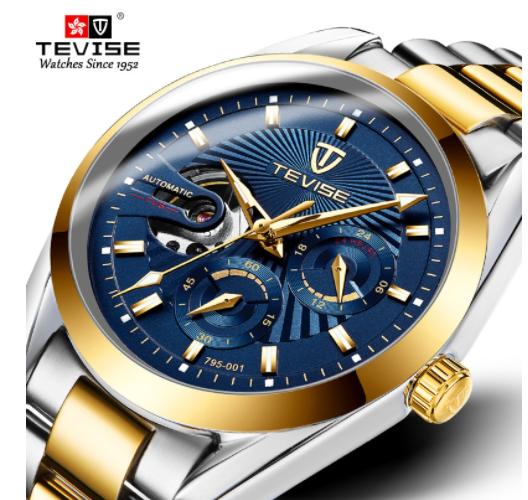 TEVISE Jam Tangan Mekanik Otomatis Bahan Stainless Steel 795-001
