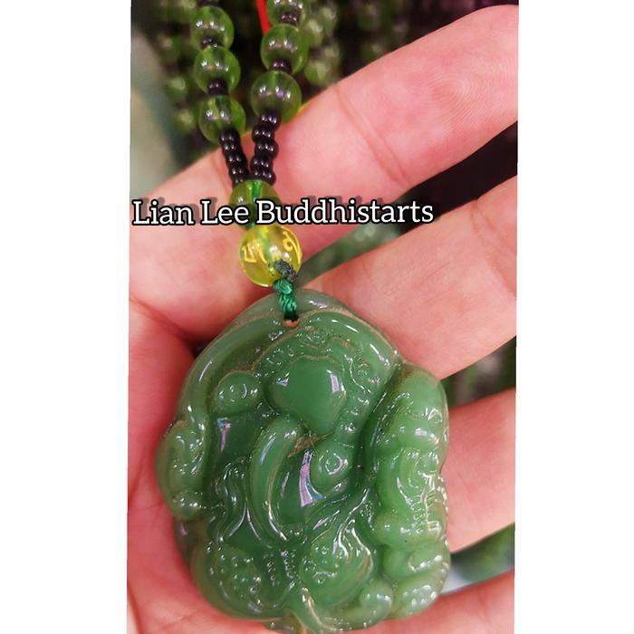 kalung liontin pixiu giok burma