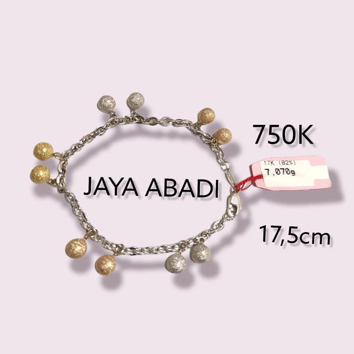 Gelang emas 750 asli