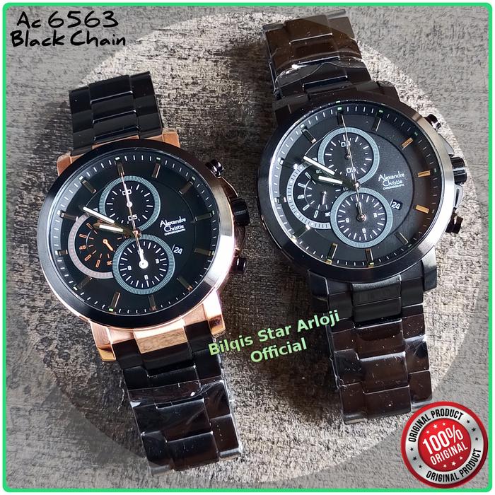 Alexandre Christie Pria Ac 6563 Mc Tali Rantai Hitam Original