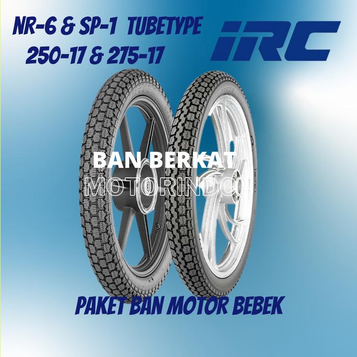 Paket Ban IRC Ban Luar Tubetype Uk NR6 250-17 SP 1 275-17