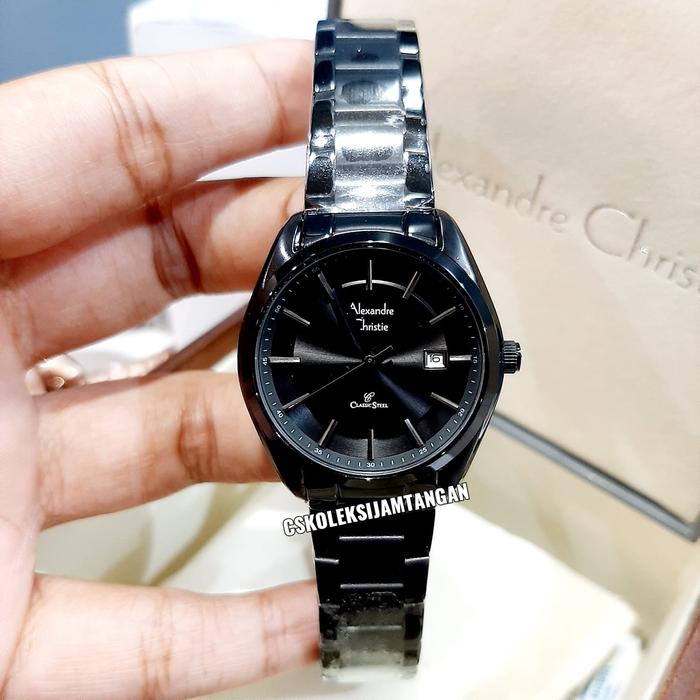 JAM TANGAN WANITA ALEXANDRE CHRISTIE AC 8648 AC8648 BLACK ORIGINAL