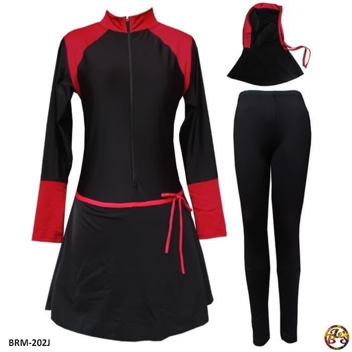 Baju Renang Muslim Polos Dewasa (BB 40-70 Kg) Dasar Dongker BRM-202