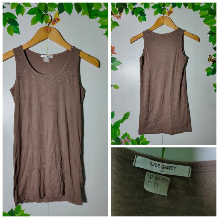 preloved tanktop rude garet coklat