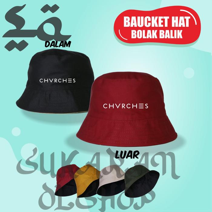 Topi bucket hat unisex premium pria chvrches