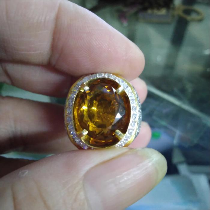 Natural Citrine / natural madeira citrine (Quartz) / cincin pria