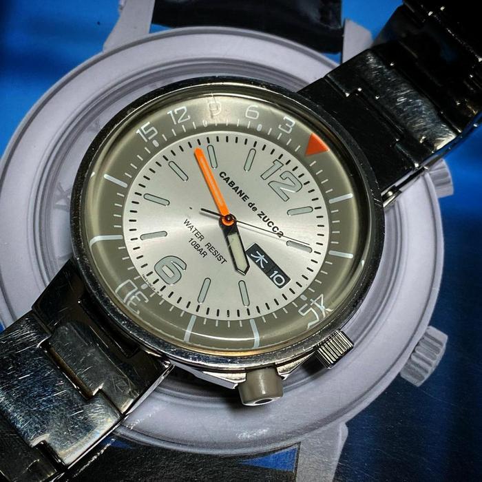 jam tangan langka Cabane de Zucca Compressor Cal. Seiko 7n43