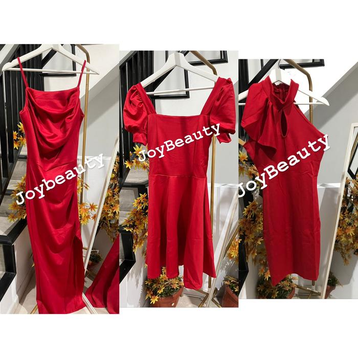 JoyBeauty Dress Merry Christmas Eve Dres Merah Red Mini Sexy Natalan