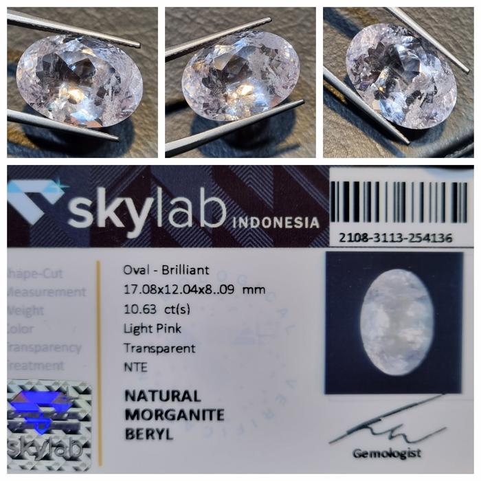 Batu Pink Morganite Beryl Memo 10.63 crt