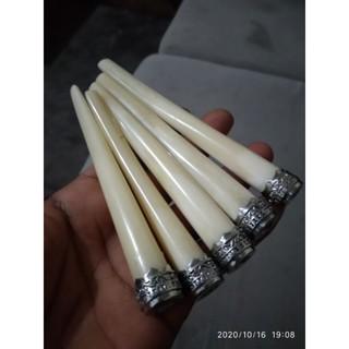 Cangklong Pipa Once Tulang Alpaka Ukir Jawa