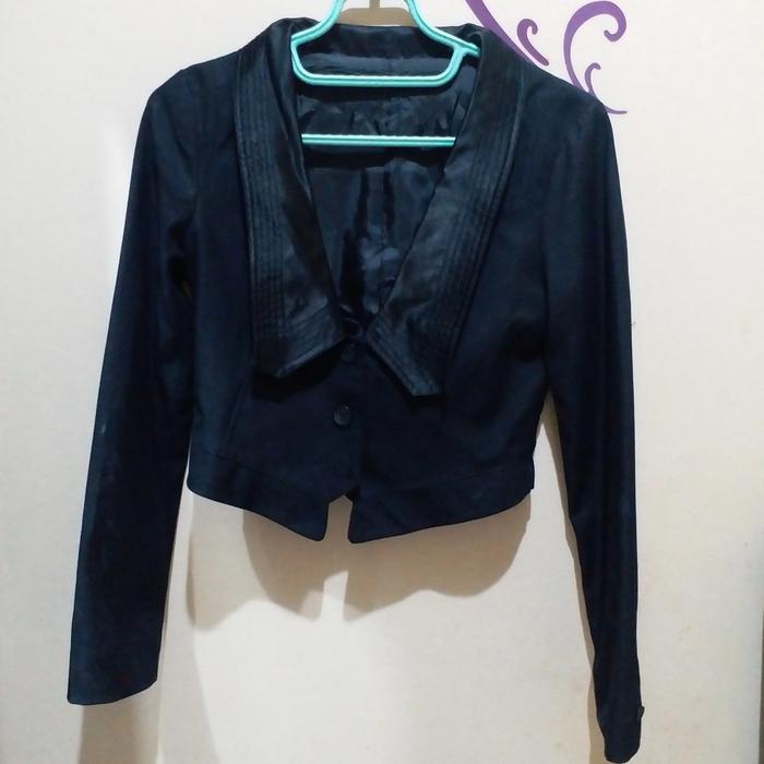 Rompi Blezer Blazer Setengah Badan Formal Jas Hitam Wanita
