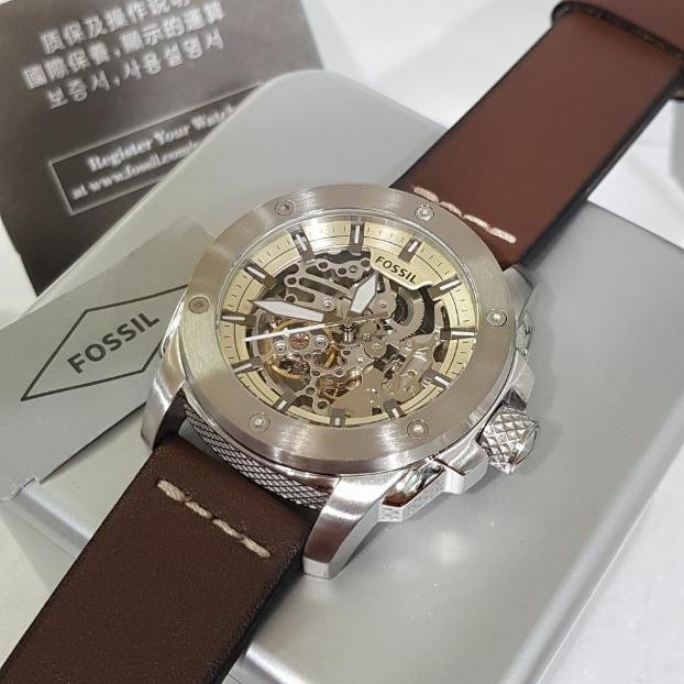 F0SSIL ME3083 Skeleton Automatic Jam Tangan Pria Unik Dan Mewah