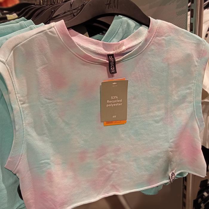Crop Top H&M Wanita Tie Dye/ kaos gantung