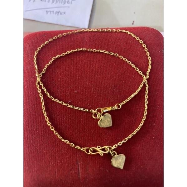 Gelang kaki dewasa emas asli kadar 99/24k