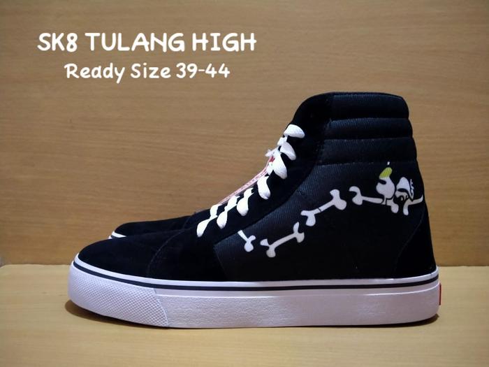 SEPATU PRIA VANS SK8-HI OLDSKOOL CASUAL SNEAKERS TULANG HIGH