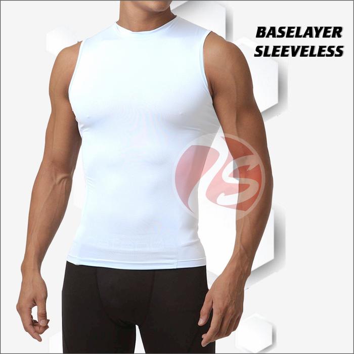 Singlet putih polos putih hitam lekbong tanktop baselayer white Kaos Dewasa Pria