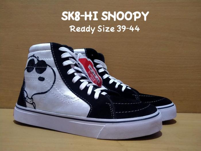 SEPATU PRIA VANS SK8 OLDSKOOL CASUAL SNEAKERS SNOOPY HIGH