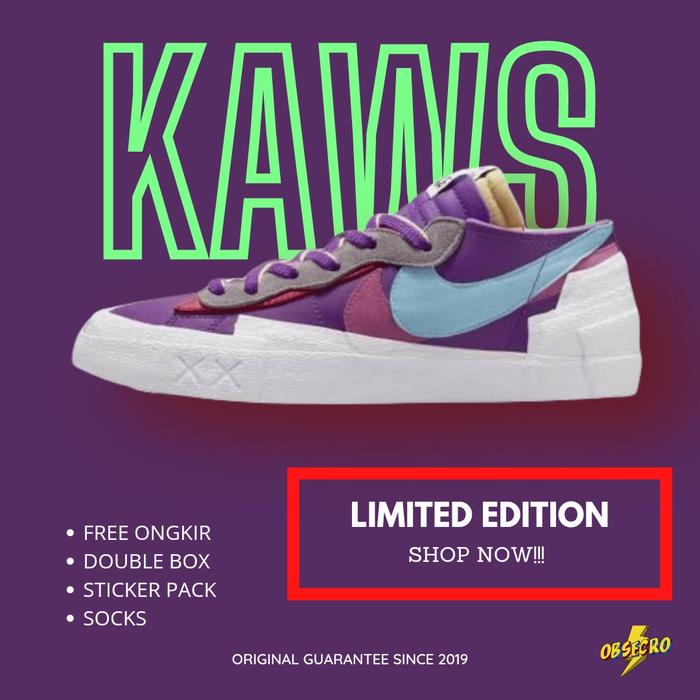 Nike Blazer Low x Sacai x Kaws "Purple Dusk"