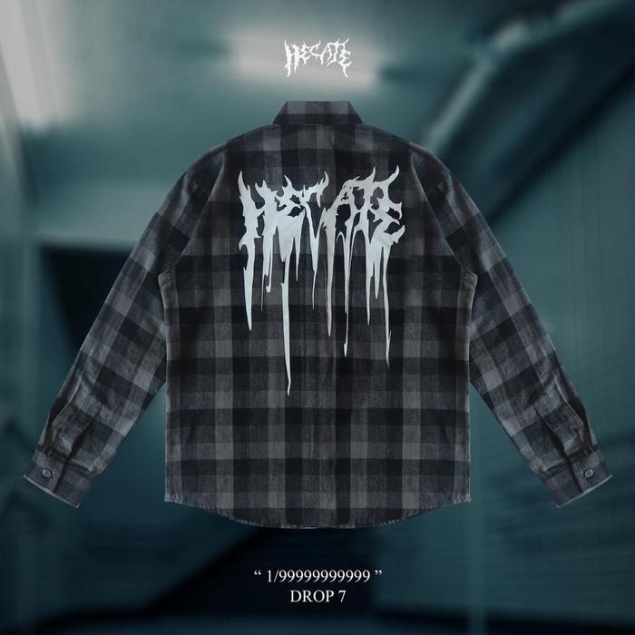 DROP 7 FLANNEL HECATE 1/9999999999 ORIGINAL. KEMEJA FLANEL HECATES NEW