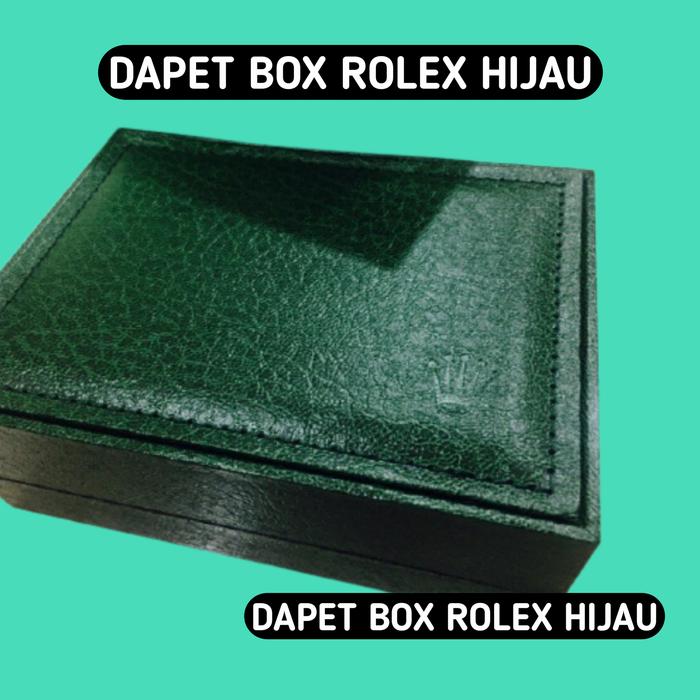Box Rolex 0RlGlNAL Bersertifikat Box Jam Tangan Rolex Kayu Hijau