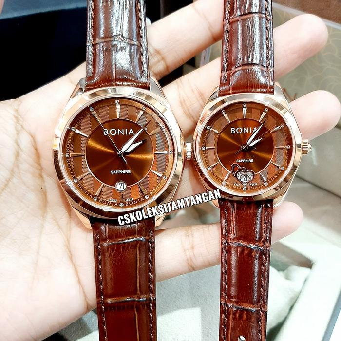 JAM TANGAN COUPLE BONIA BNB10622-1542 & BNB10622-2542 SAPPHIRE ORIGINA
