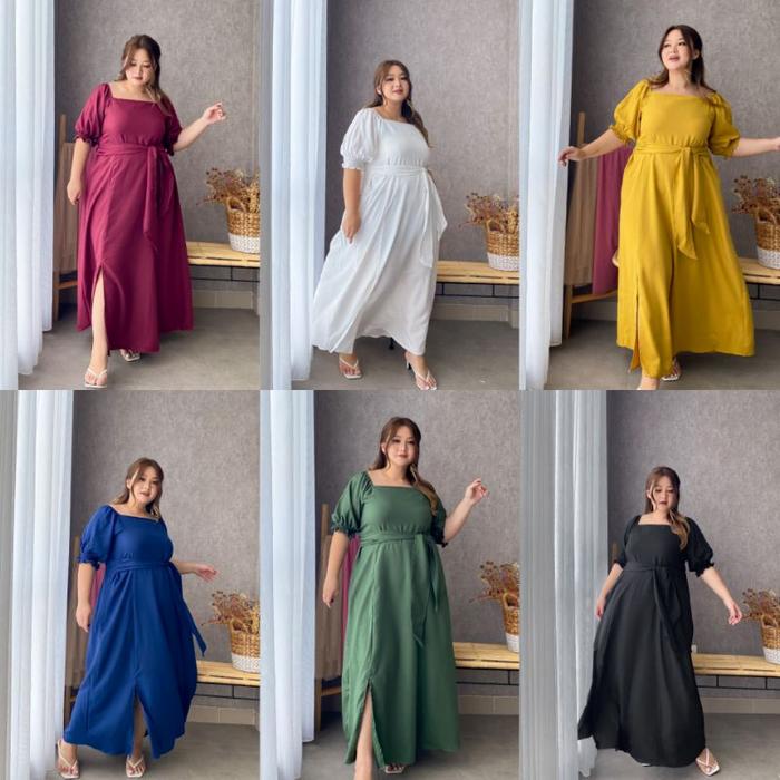 JUMBO LONG DRESS PESTA MOSCOW SHAKILA STRETCH SMOCK LD 110-130