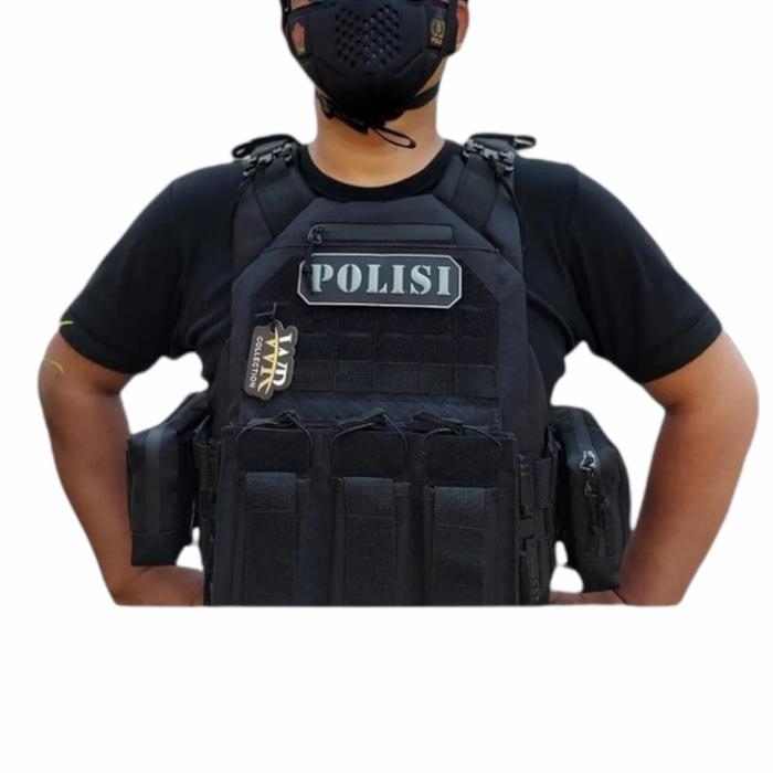Rompi tactical bodyvest rajawali / blackmamba durhaim lasercut