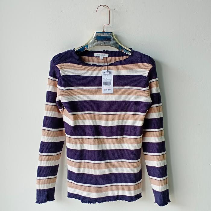 Global Work/Atasan Rajut wanita Korea/Sweater Rajut Fashion Korea