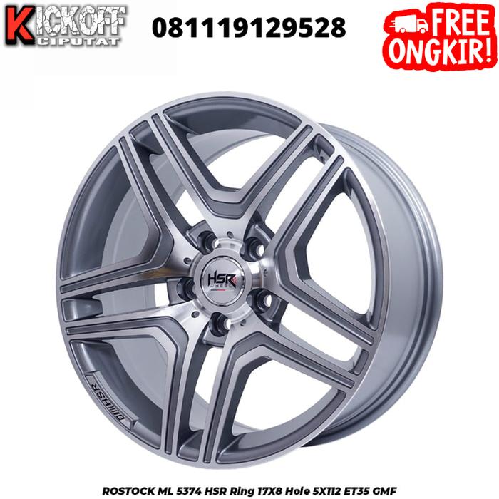 toko velg pamulang - velg terbaru tipe rostock ml hsr 17x8 5x112 et 35