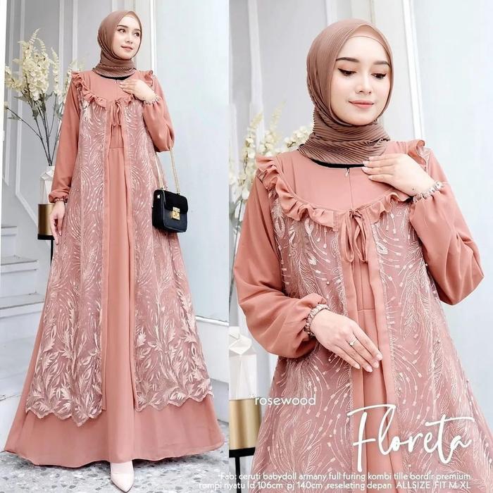 Floreta dress maxy gamis muslim fashion wanita remaja