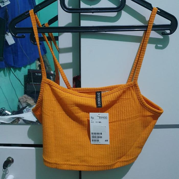 HnM Mustard Tanktop Shirt Original HN01 Original 100%