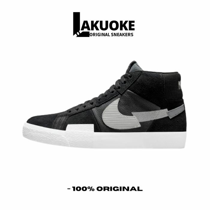 SEPATU SNEAKERS NIKE BLAZER SB MID PRM BLACK ORIGINAL