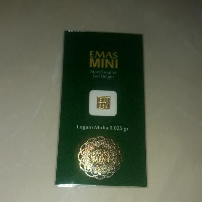 Edisi security card Emas mini 0.025gr - 0.2gr/ logam mulia + Kwitansi