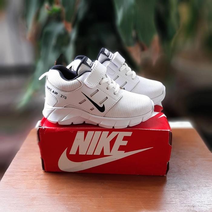 SEPATU ANAK NIKE AIRMAX 270 WHITE LIST BLACK