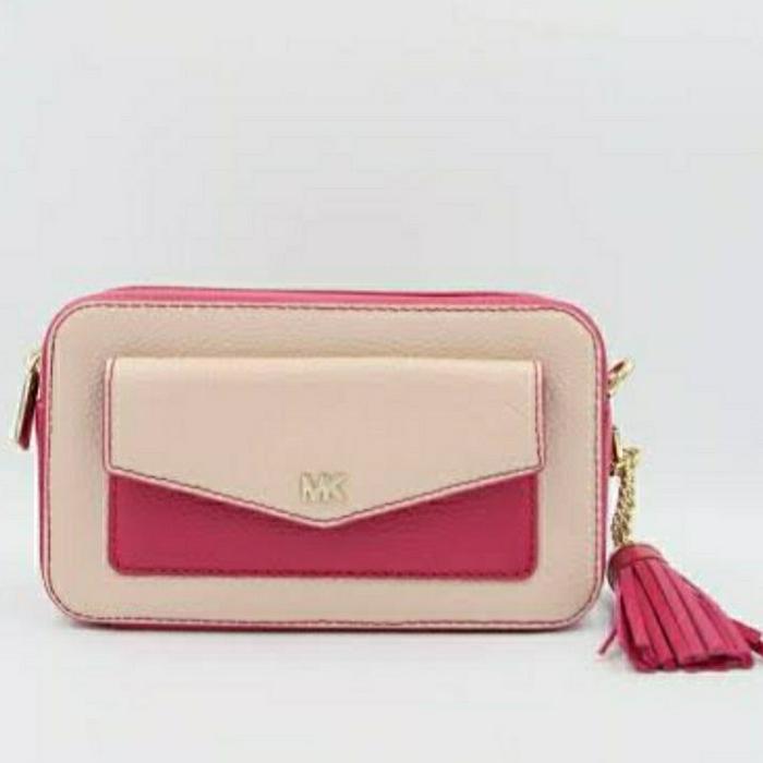 Preloved Tas Michael Kors MK Small Two-tone Camera Bag Crossbody Bag