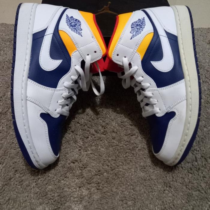 Air Jordan 1 Mid Royal Laser Orange