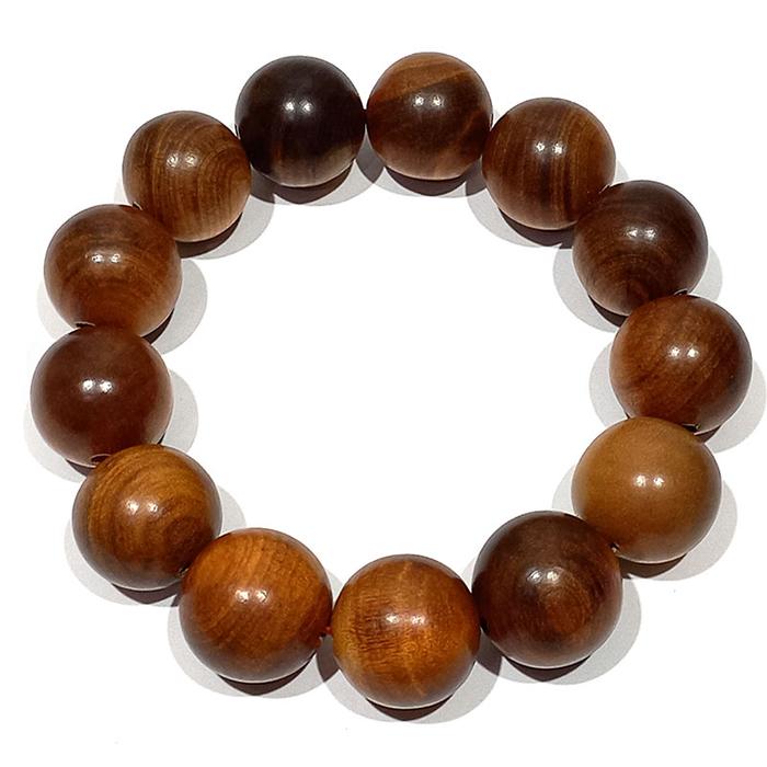 Gelang Kayu GAHARU ZEBRA MERAH ORIGINAL Ukuran 18 mm