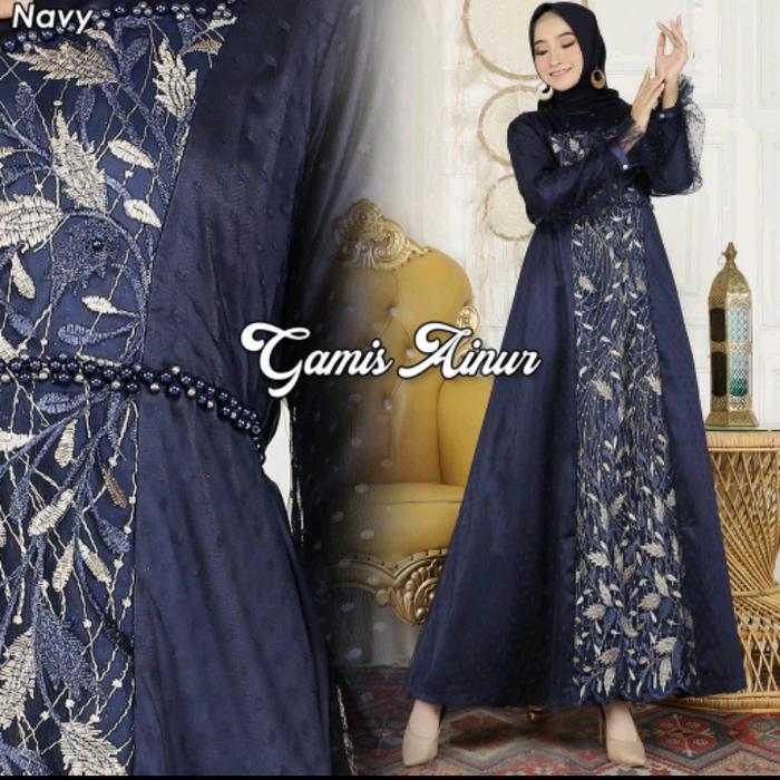 gamis brukat pesta ainur 2 wedding dress fashion syari lamaran mewah