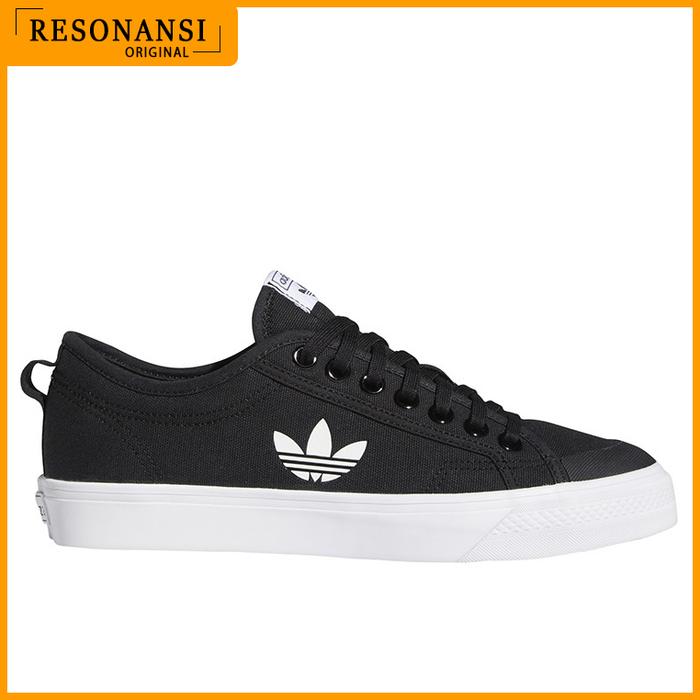 SEPATU ADIDAS PRIA TERBARU ORIGINAL SNEAKERS NIZZA TREFOIL HITAM KEREN