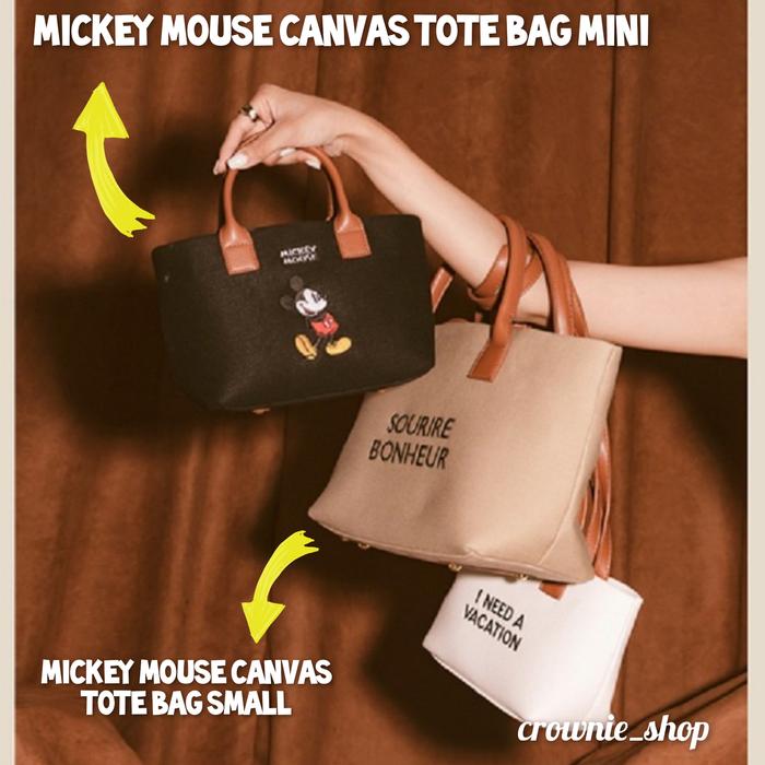 Gracegift disney mickey mouse canvas tote bag