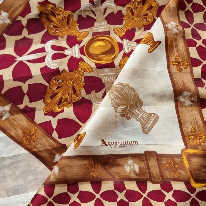 aquascutum silk scarf