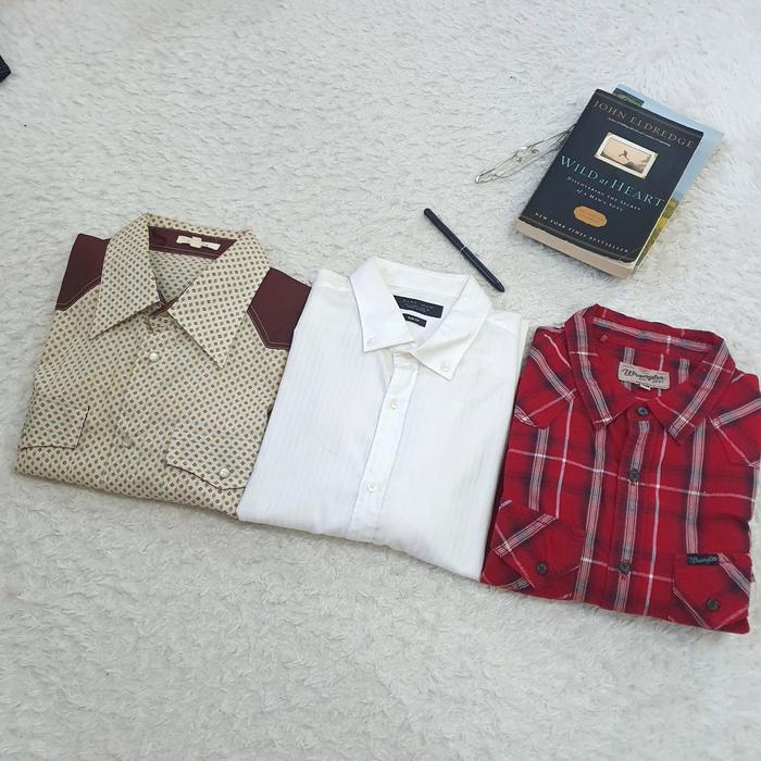 Kemeja pria Zara Wrangler Studio original preloved thrift