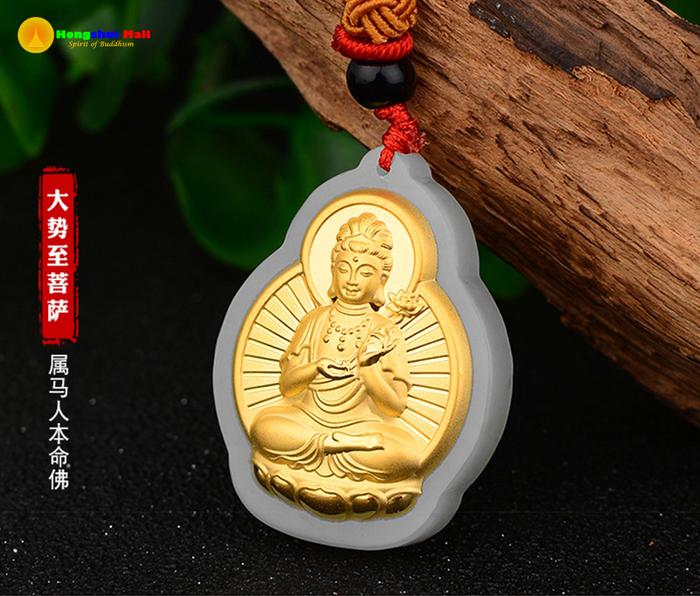 Liontin_giok_emas_Buddha_Mahasthamaprapta_pelindung_shio_kuda_HUM_005_