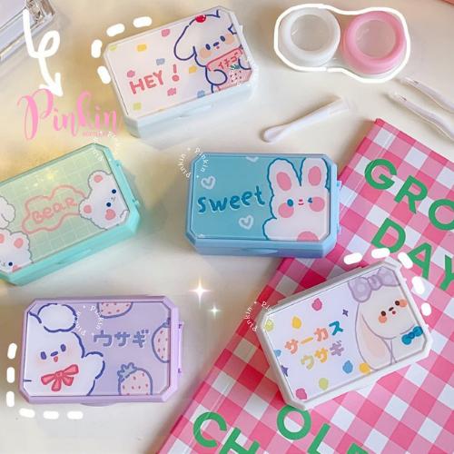 Tempat Softlens Korea Lucu Kotak Softlens Mini / wadah Lensa Kontak