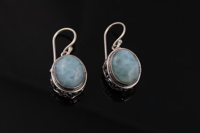 Anting Wanita Perak 925 dengan Permata Larimar