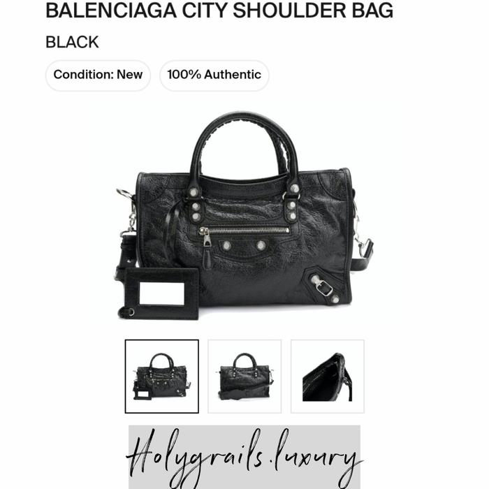 Balenciaga City Shoulder Bag Black Original 100%