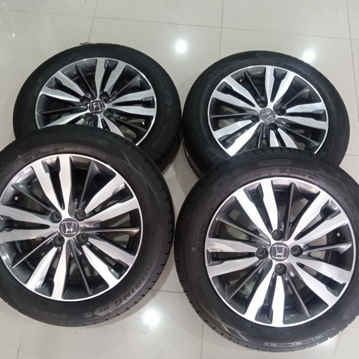 velg standar mobil Honda jazz RS R16 plus ban Dunlop 185/60