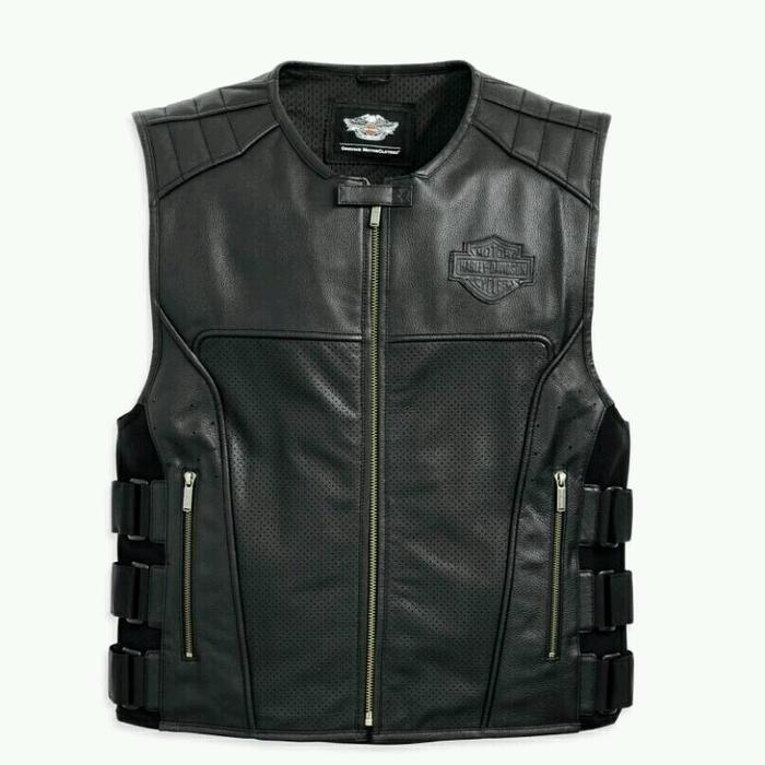 vest kulit harley Davidson/rompi harley Davidson/rompi kulit pria