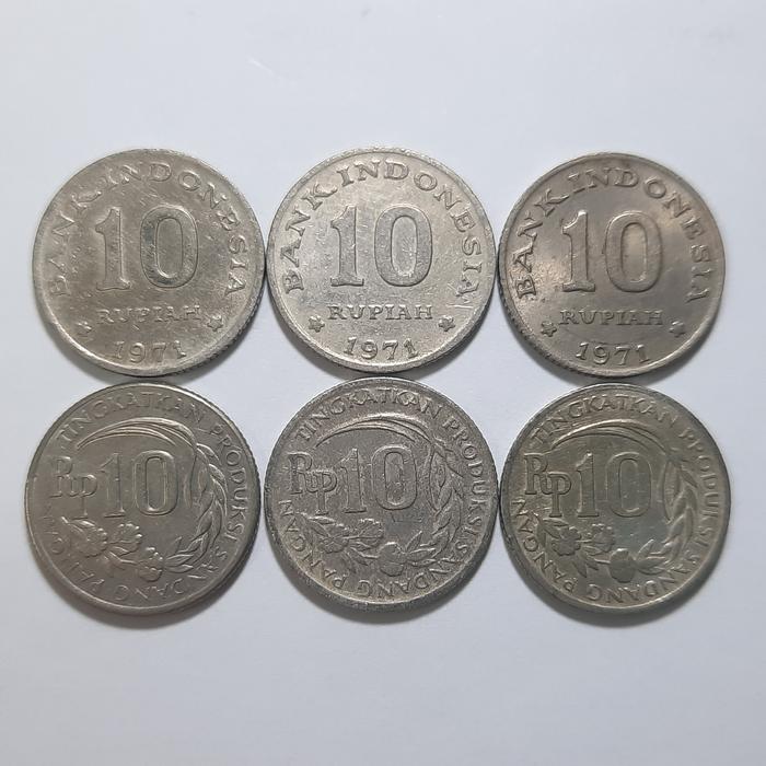 1 KEPING 10 RUPIAH 1974 / BAHAN MAHAR / KOLEKSI / HOBI